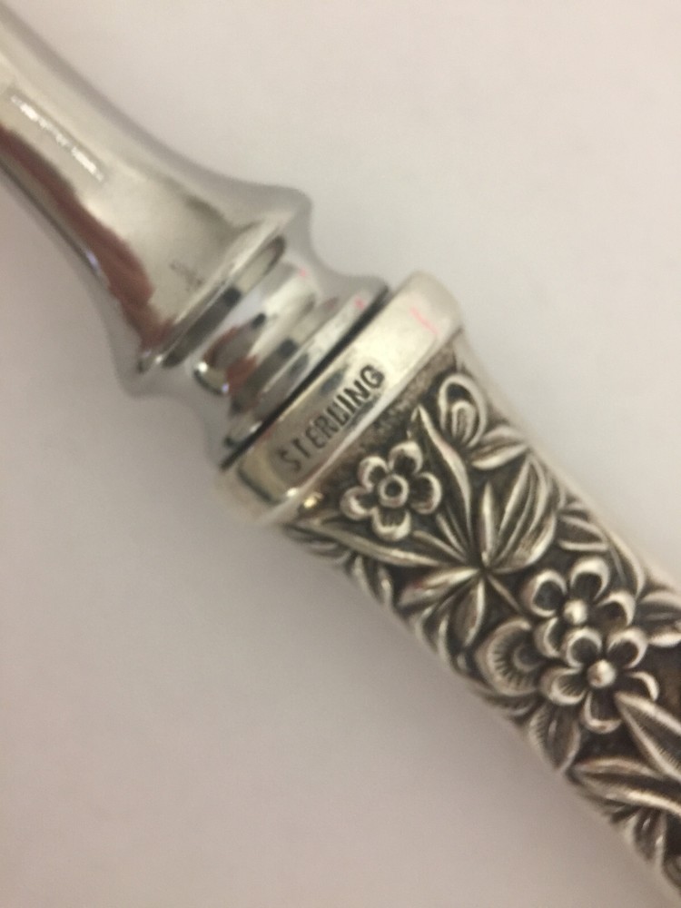 S Kirk & Sons Repousse Hot Cake Server Sterling Silver
