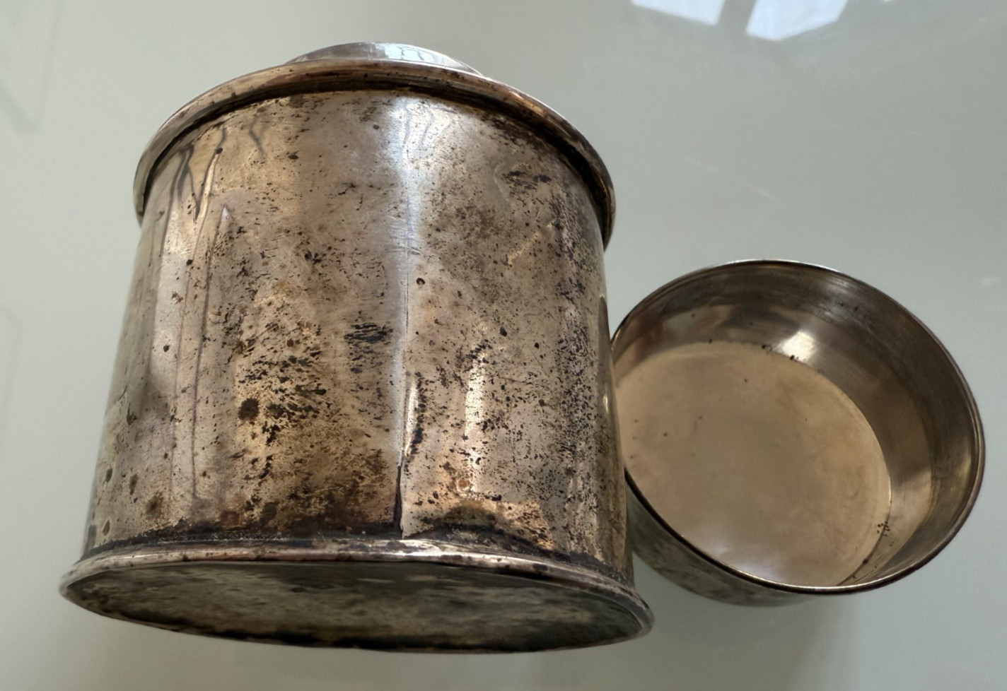 Sterling Silver Tea Caddy William Neals & Sons Birmingham 1907 67g 925