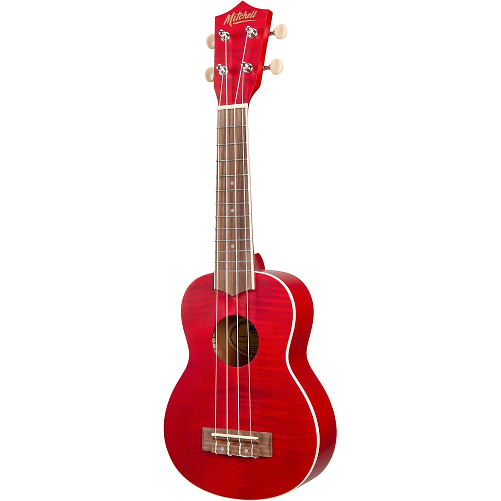 Mitchell MU45F Exotic Soprano Ukulele Flamed Maple Cherry