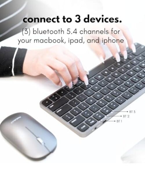 Apple Wireless Keyboard and Mouse for Mac - Dual Mode (Bluetooth + Space Gray
