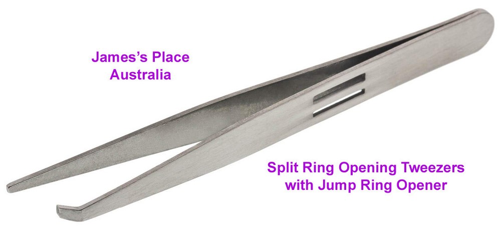 Split Ring Beading Tweezers with Jump Ring Opener from BeadSmith.