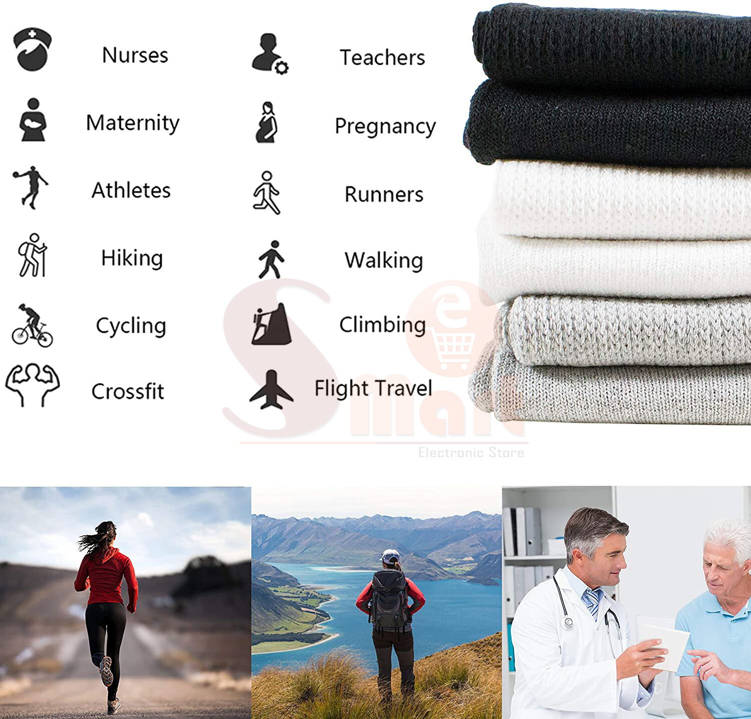 3-12 Pairs Men Women Health Circulatory Quarter Ankle Cotton Diabetic Socks