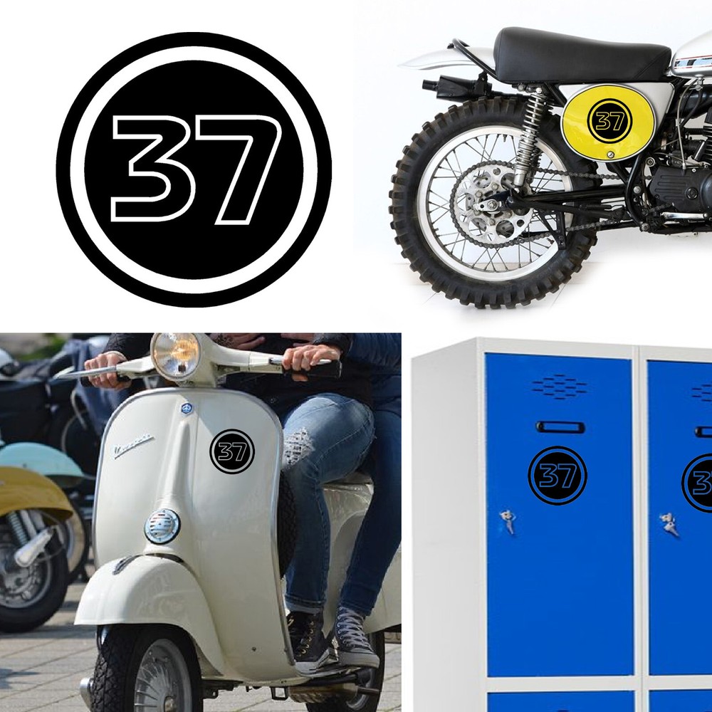Number 37 v02, Sticker Vinyl