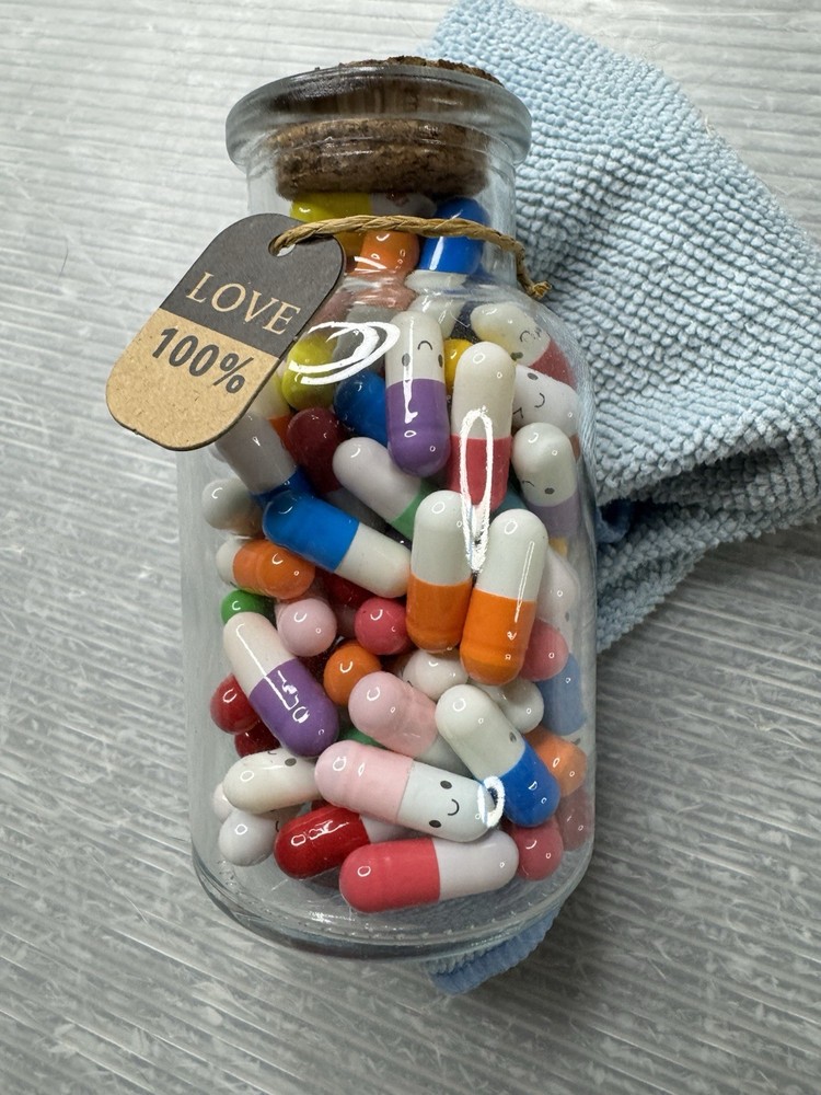 100% LOVE Capsule Letters Message in a Bottle