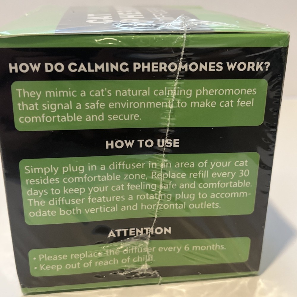 CAT Calming PHEROMONE Diffuser Kit NEW 2 Plug-Ins, 4 Refills
