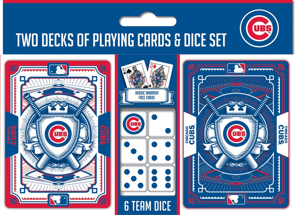 MasterPieces - Chicago Cubs - MLB 2-Pack Playing Cards & Dice Set