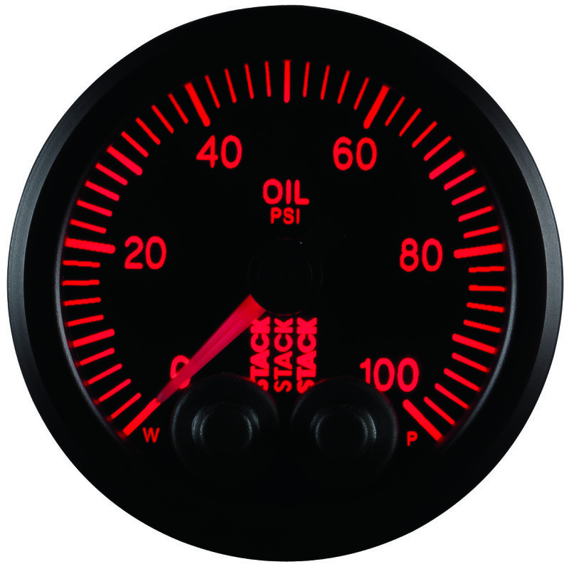 AutoMeter Stack Instruments Pro Control 52mm Oil Pressure Gauge 0-100 PSI