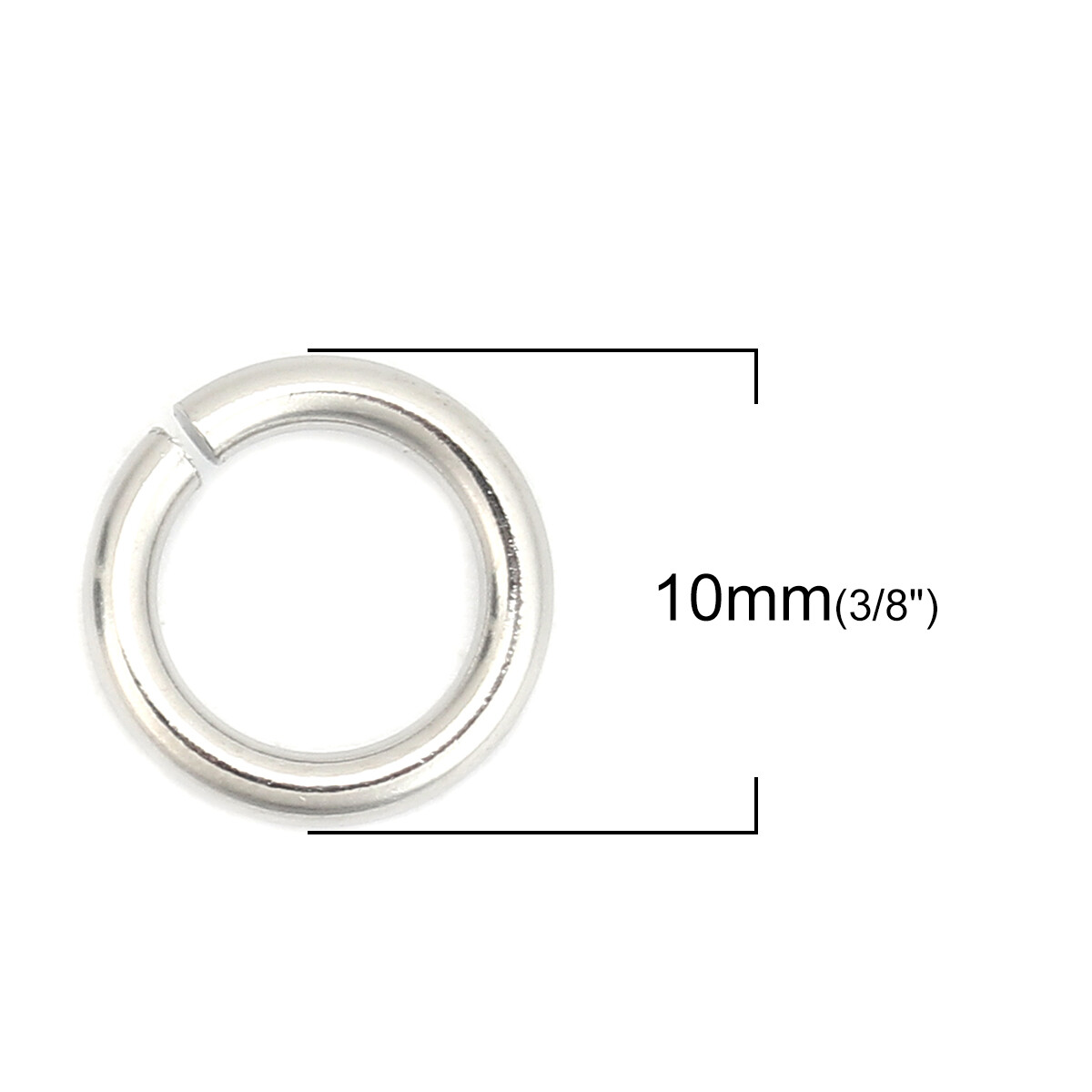 Jump Rings 10mm - 20/50/100 Stainless Steel 14 Gauge Open Jump Rings F0129053