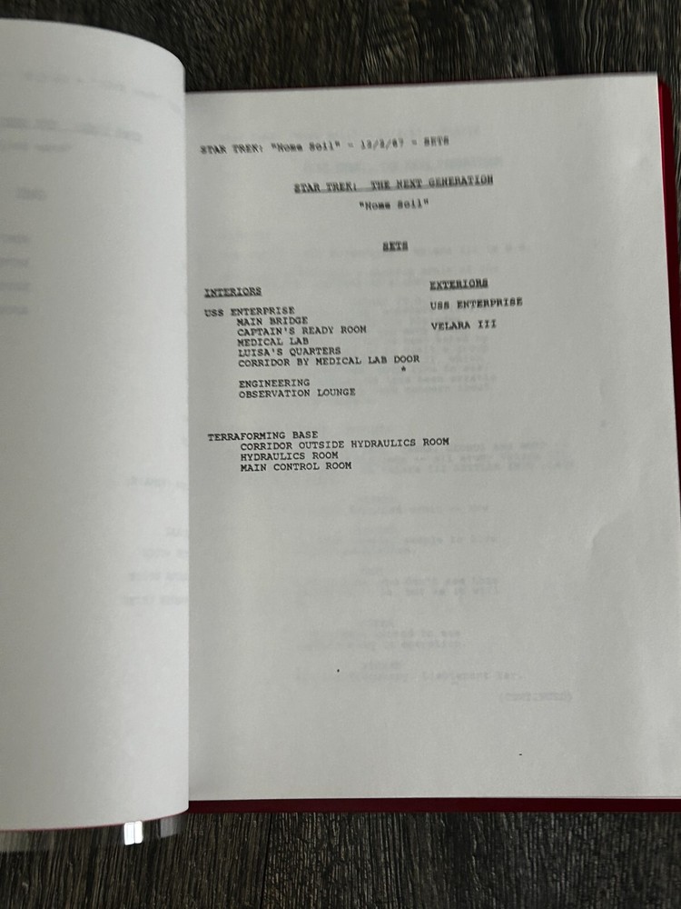 STAR TREK Script The Next Generation Home Soil 3rd Revised Final Draft Dec 1987