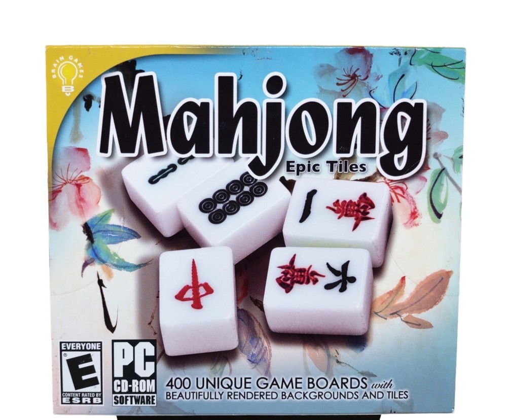 Mahjong Epic 400 Unique Game Boards PC CD Rom Game (Rated E)