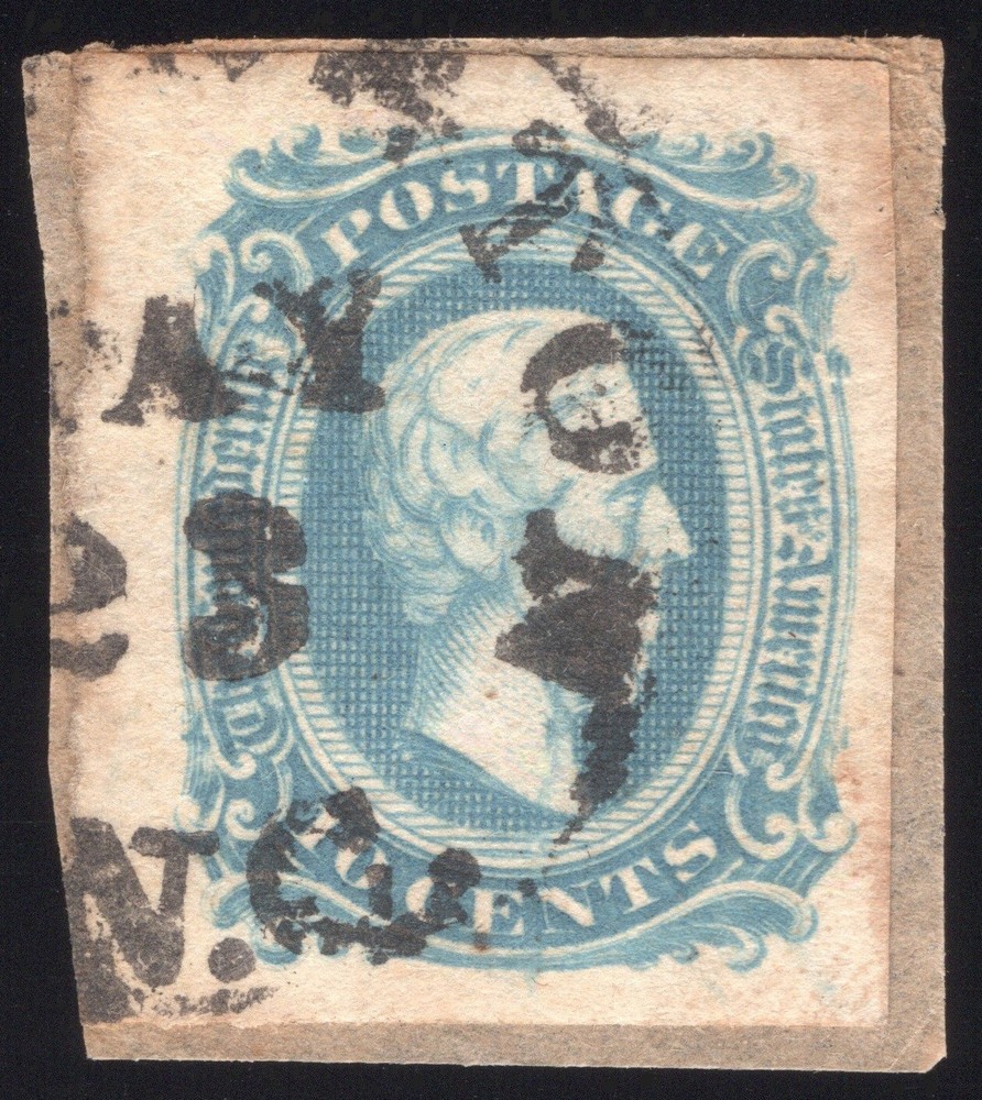 Confederate, CSA #11a (AD) 10¢ Milky Blue On Piece, WILMINGTON, NC MAY 23 CDS