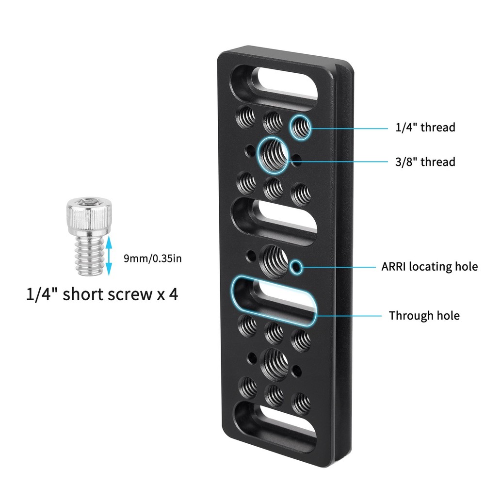 Multi Function Camera Mount Cheese Plate 1/4-20 3/8-16 Rig Adapter