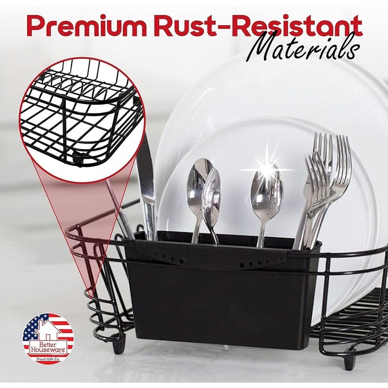 Compact Over Sink Dish Rack Space Saving Drying Rack Kitchen Countertop New