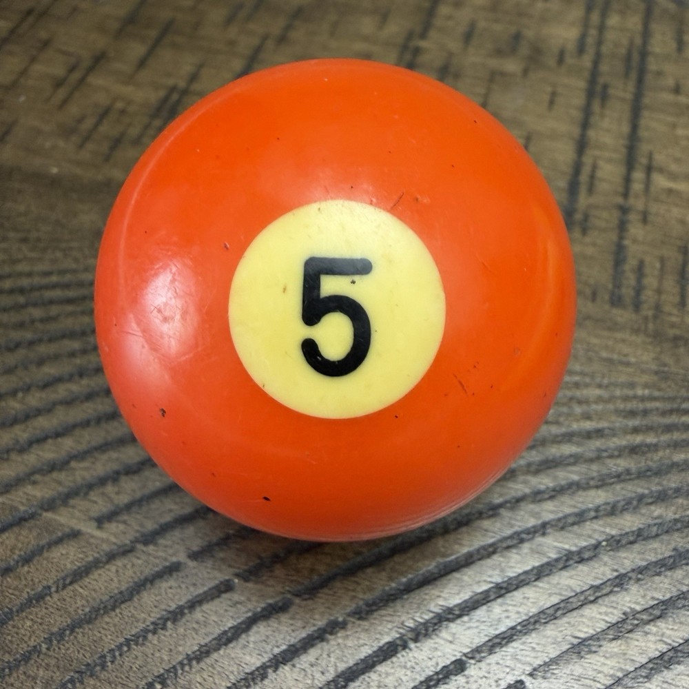 Vintage Pool Billiard Ball #5 Solid Bakelite Tested 2 1/4" Standard Replacement