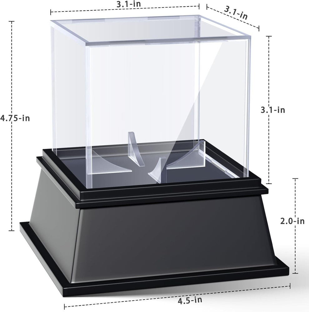 Acrylic Baseball Display Case, Dustproof UV Protected Baseball Case, Transparent