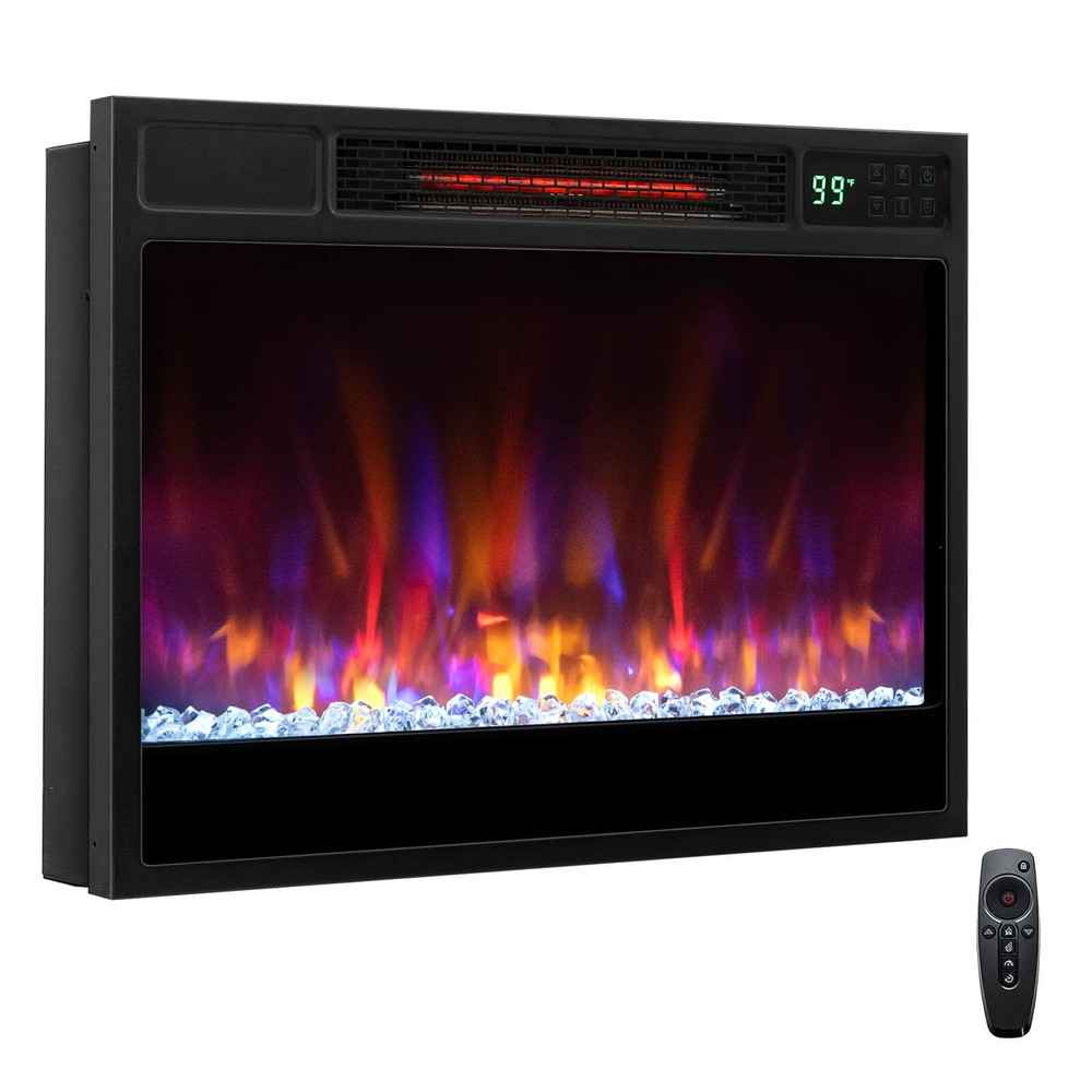 23-inch Infrared Quartz Electric Fireplace Insert with Remote Control