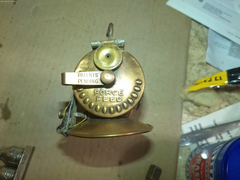 Hansen "Force Feed" Carbide Mining Lamp