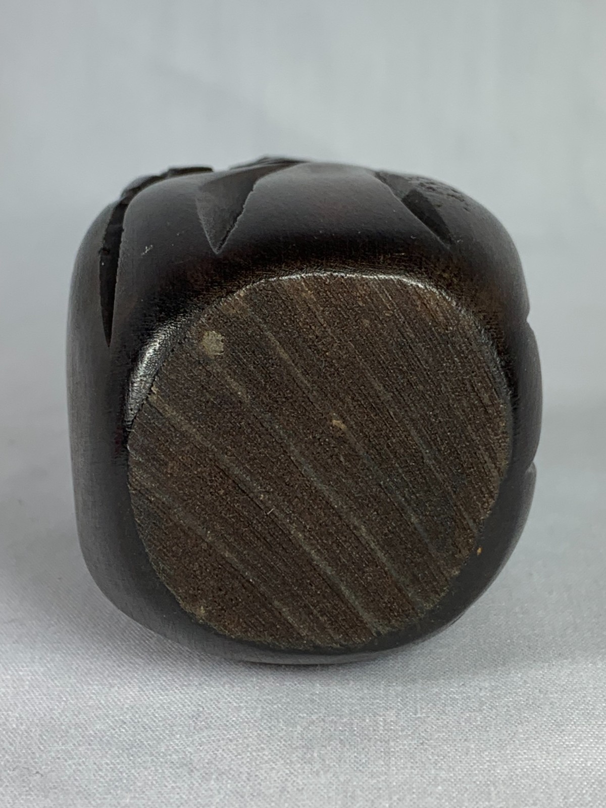 Daruma Figurine Vintage Japanese Hand Carved Wood from Mount Daruma