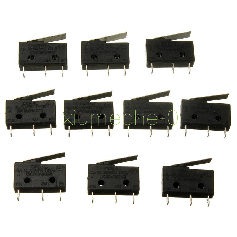 5PCS Tact Switch KW11-3Z 5A 250V Microswitch Round Handle 3PIN
