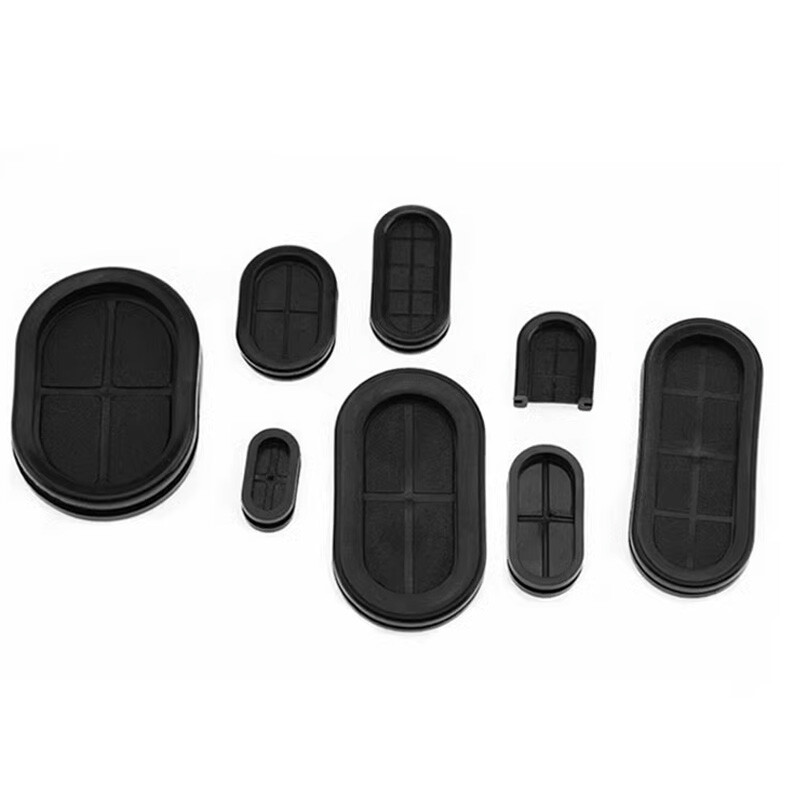 Synthetic Rubber Oval Shape Closed Grommets Double-Sided Cable Bung Various size