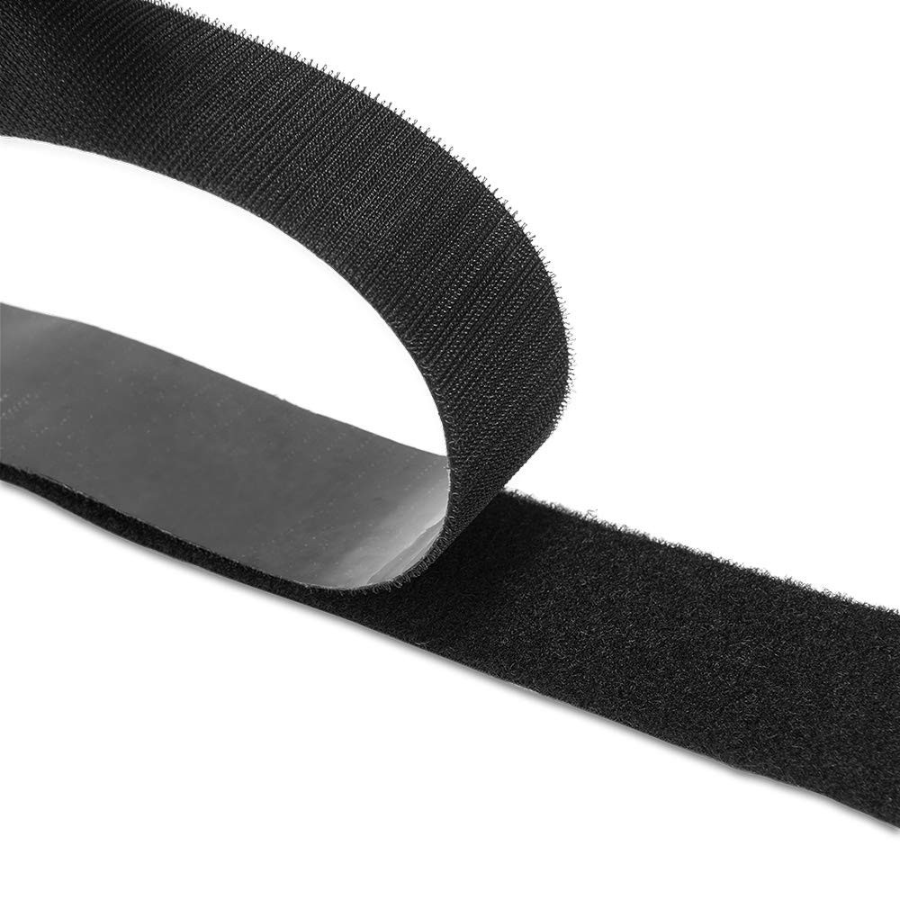 Strong Grip 1 Inch Waterproof Hook and Loop Tape - 5 Yards, Adhesive Solution