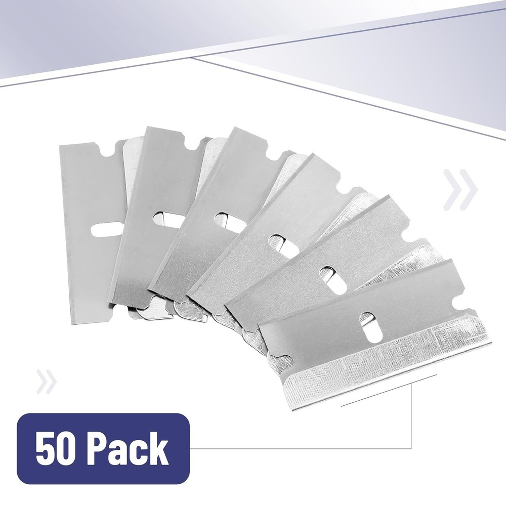 Bates 50 Razor Blades - Precision Engineered for Safe, Clean Cutting Experience