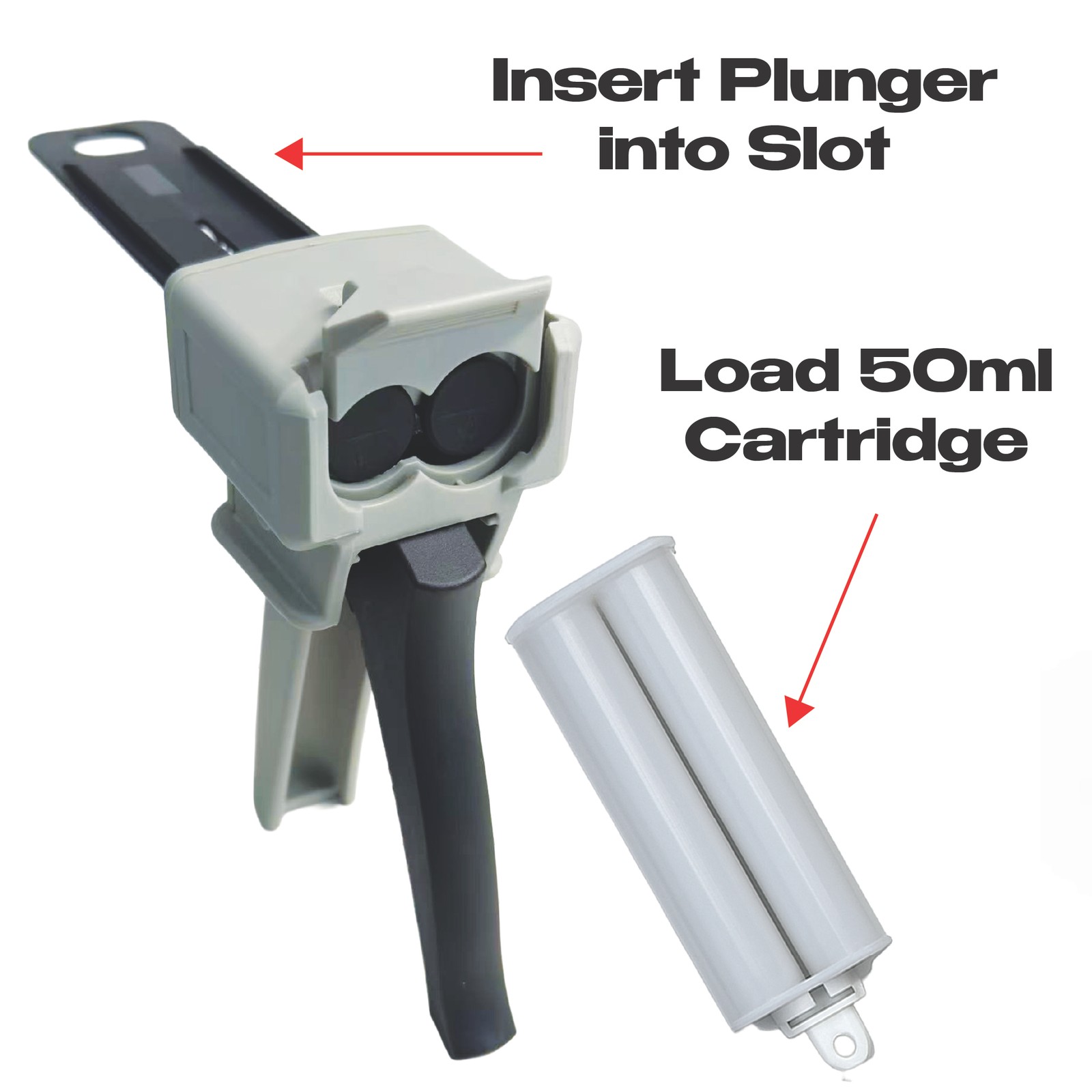 50ml AB Epoxy Glue Gun 1:1 Ratio – Manual Dual Cartridge Adhesive Dispenser