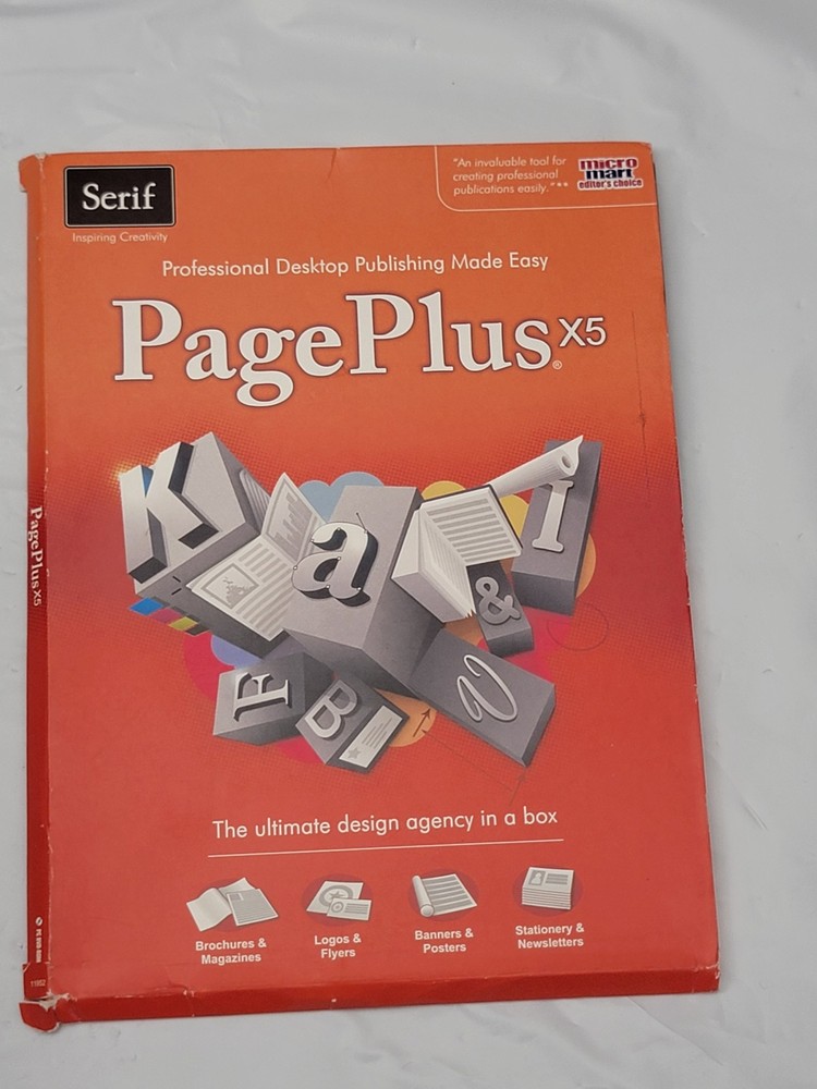 Serif PagePlus X5 Professional Desktop Publishing Software Boxed