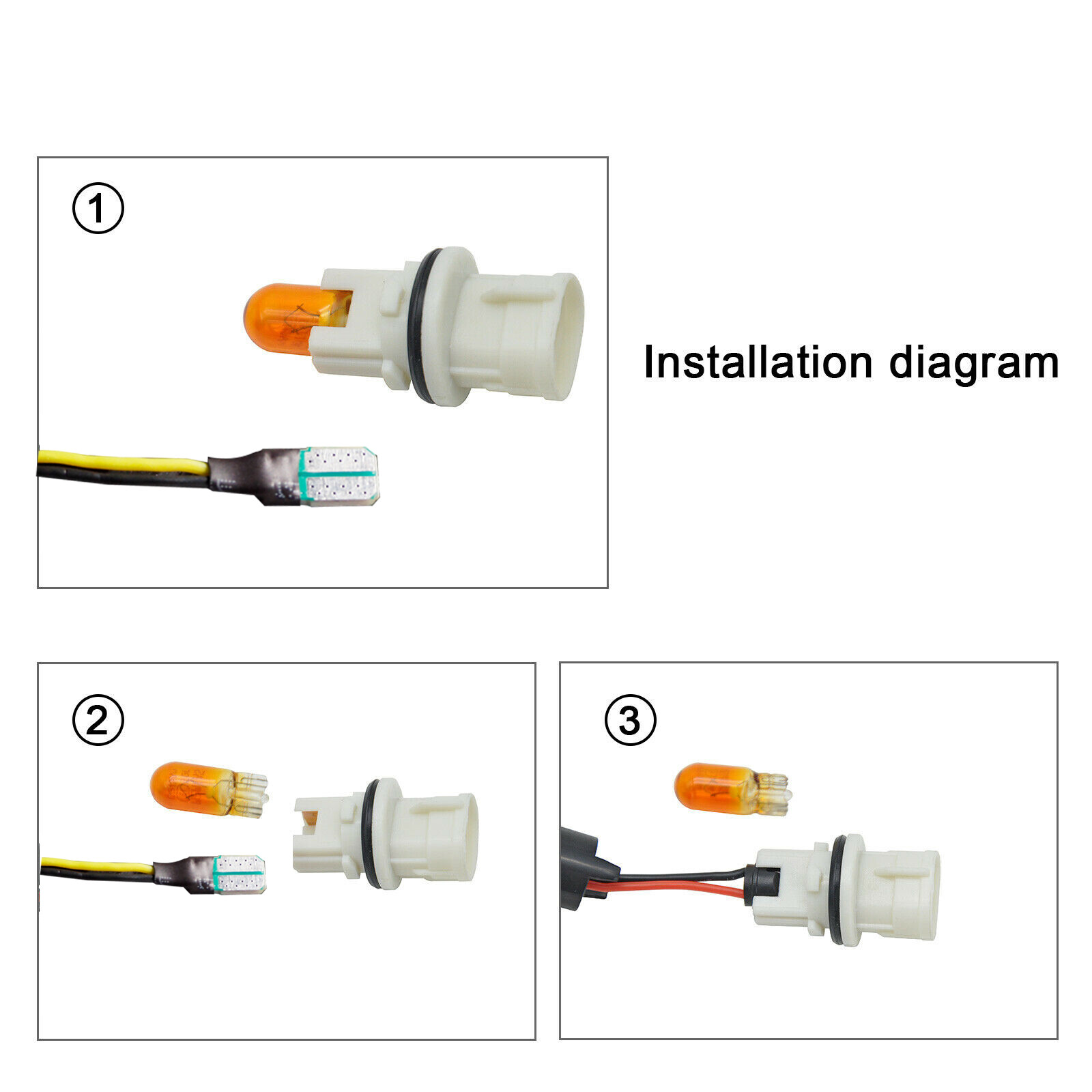 White LED Side Marker Lights Smoke Lens For 2012-14 Mercedes W204 C250 C300 C350