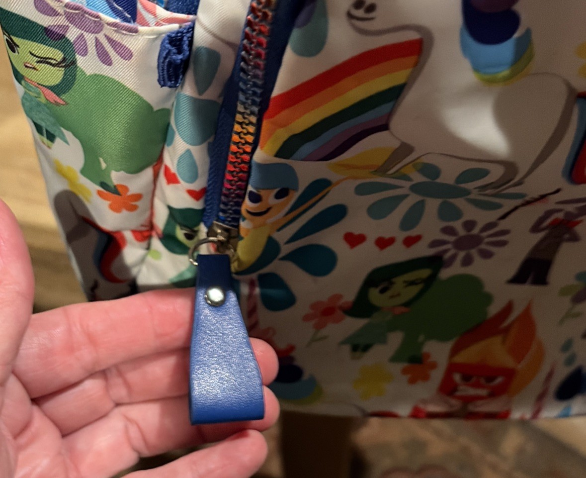 Disney Store Pixar Inside Out All Over Joy Unicorn Backpack W/Emotion Dial