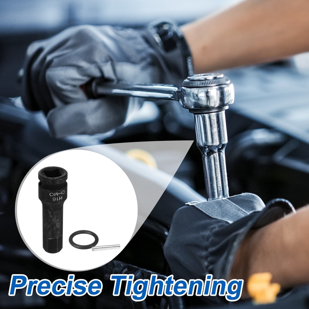 2pcs 1/2" Drive Impact Hex Bit Socket 16mm Metric CR-MO Steel Hexagonal Socket