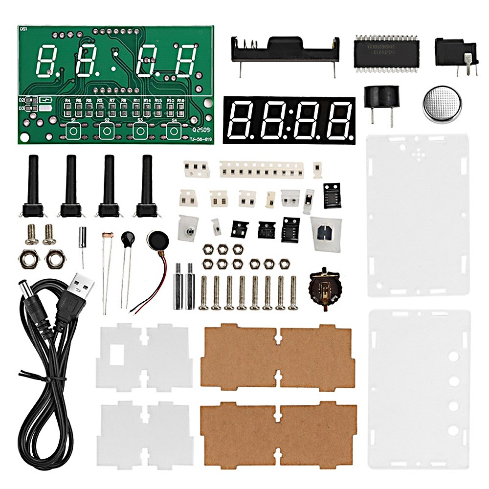 Electronic Clock Kit Multifunction Digital Clock Soldering Practice DIY Kit DC5V