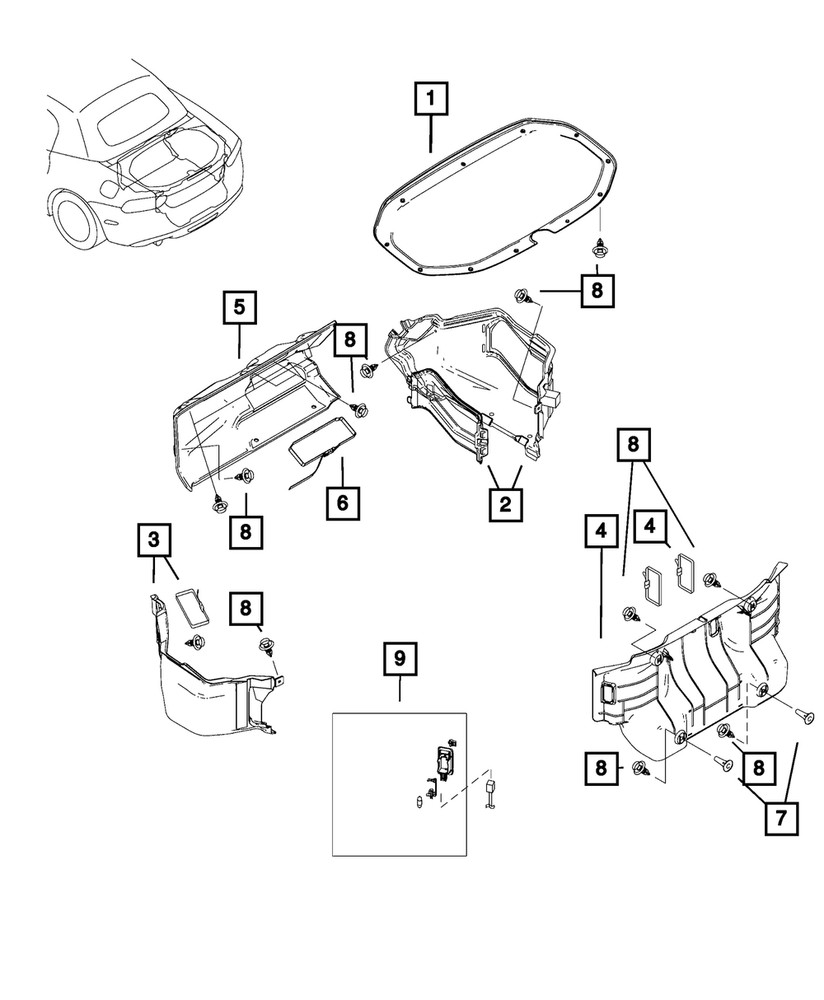 Genuine Mopar Retaining Strap 68314908AA