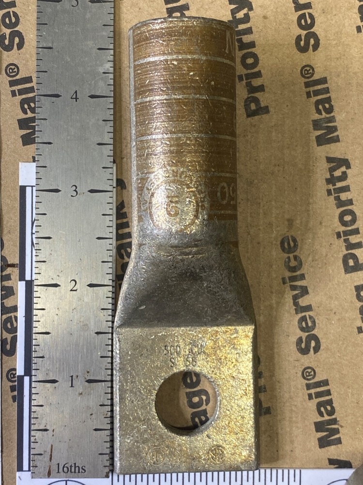 One  Tin-Plated Copper Compression Lugs (500 cu  558)