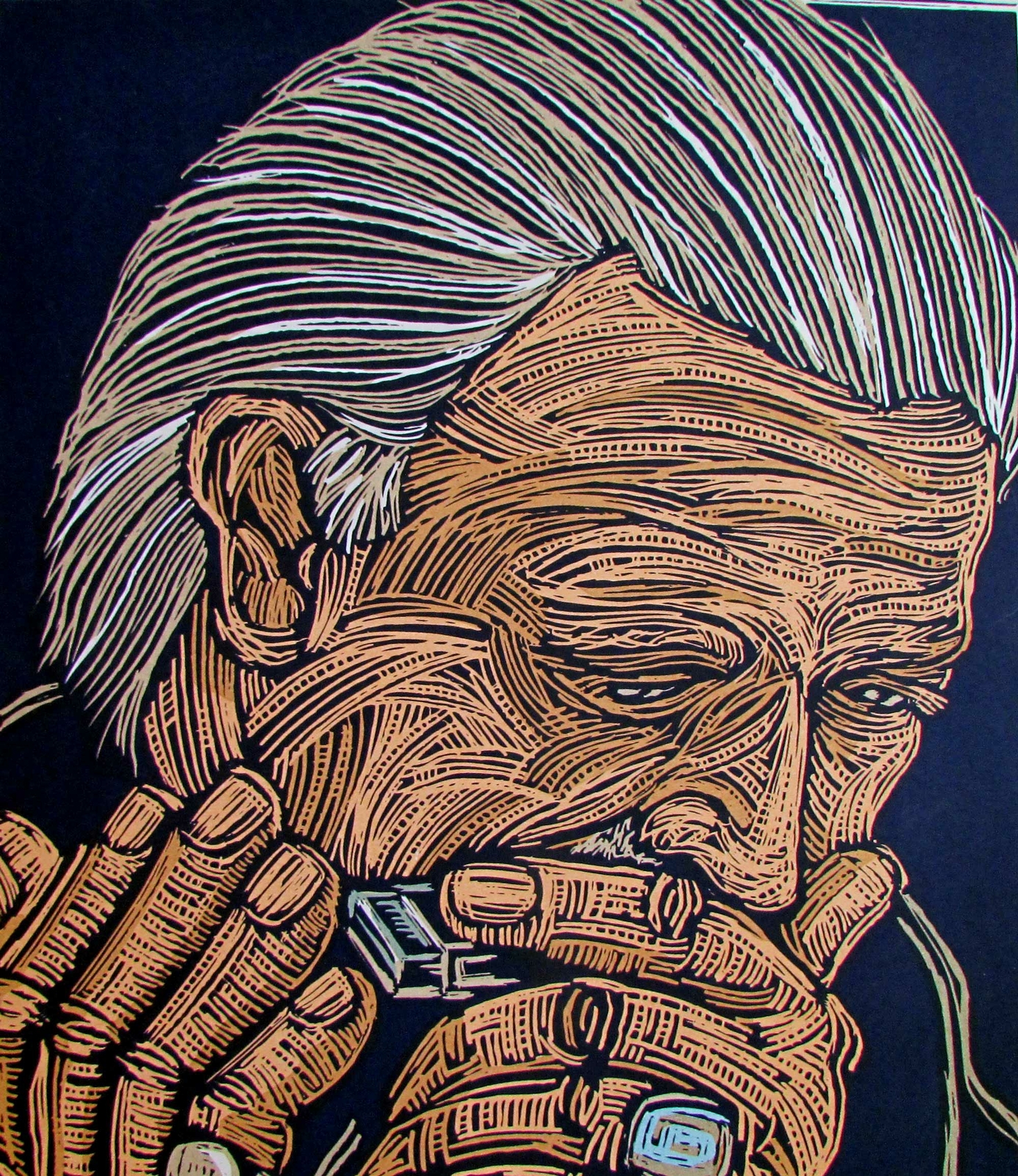 Charlie Musselwhite Poster Aladdin Theater 2015 Hand Signed by Gary Houston