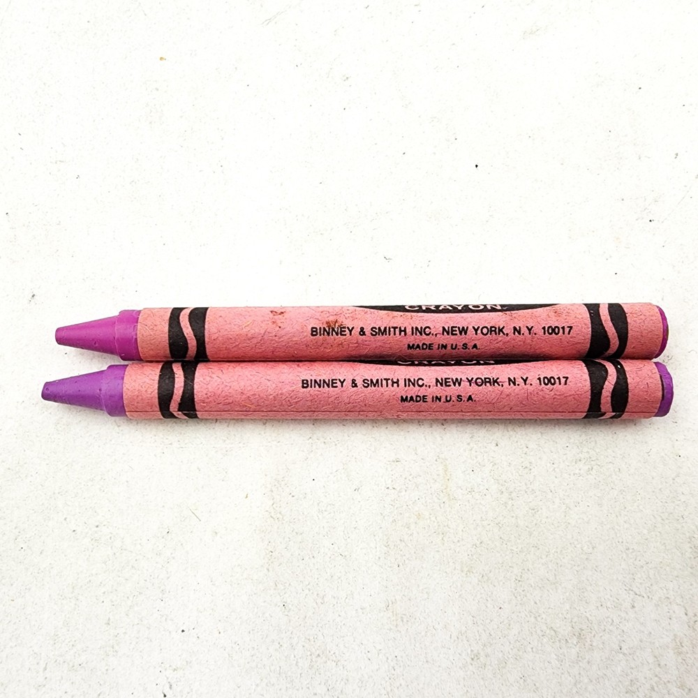 Vintage Crayola Crayons Binney & Smith Orchid & Thistle Replacement b