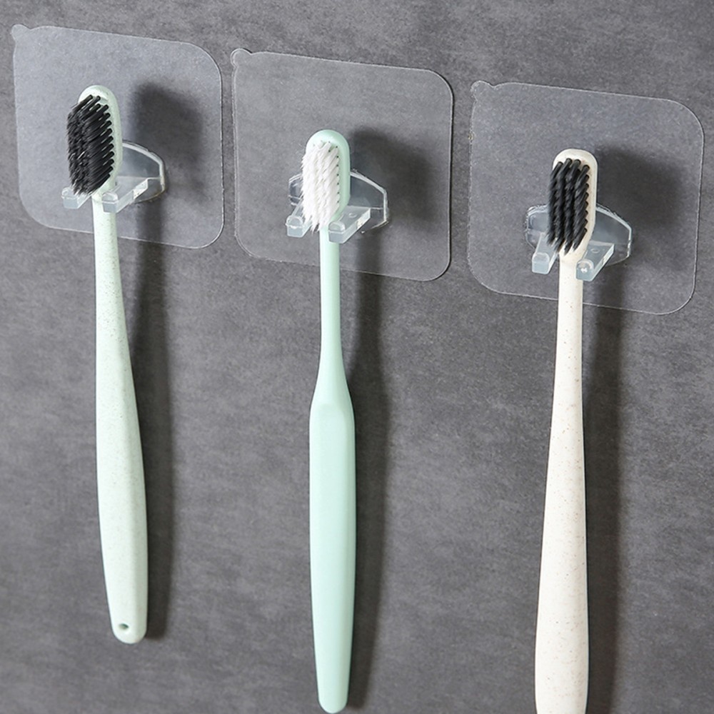6 Pcs Toothbrush Rack Multi-functional Punching Free Razor Hooks