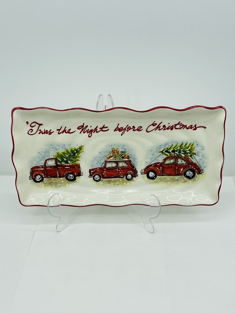Maxcera Retangular 17” Platter “Twas the Night before Christmas”