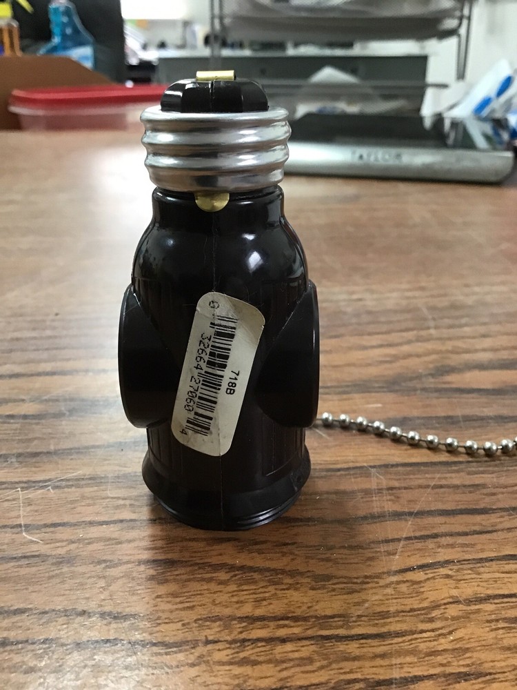 (5-PCS) Eaton 718B Pull Chain Socket with 2 Side Outlets, Brown (TA4MS)