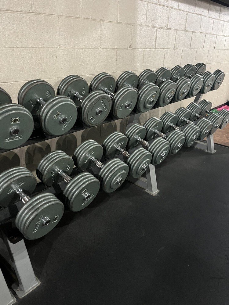 dumbell set with rack