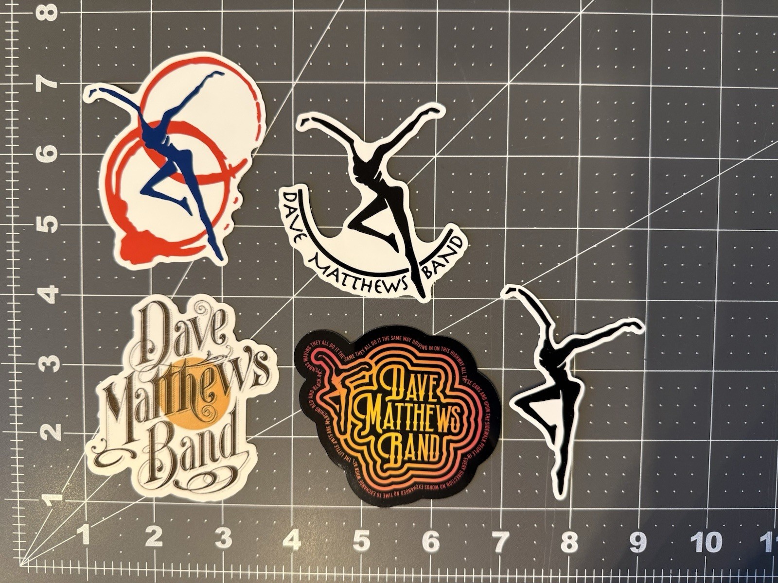 Dave Matthews Band Sticker Vinyl 5 Sticker Lot Car Window Laptop