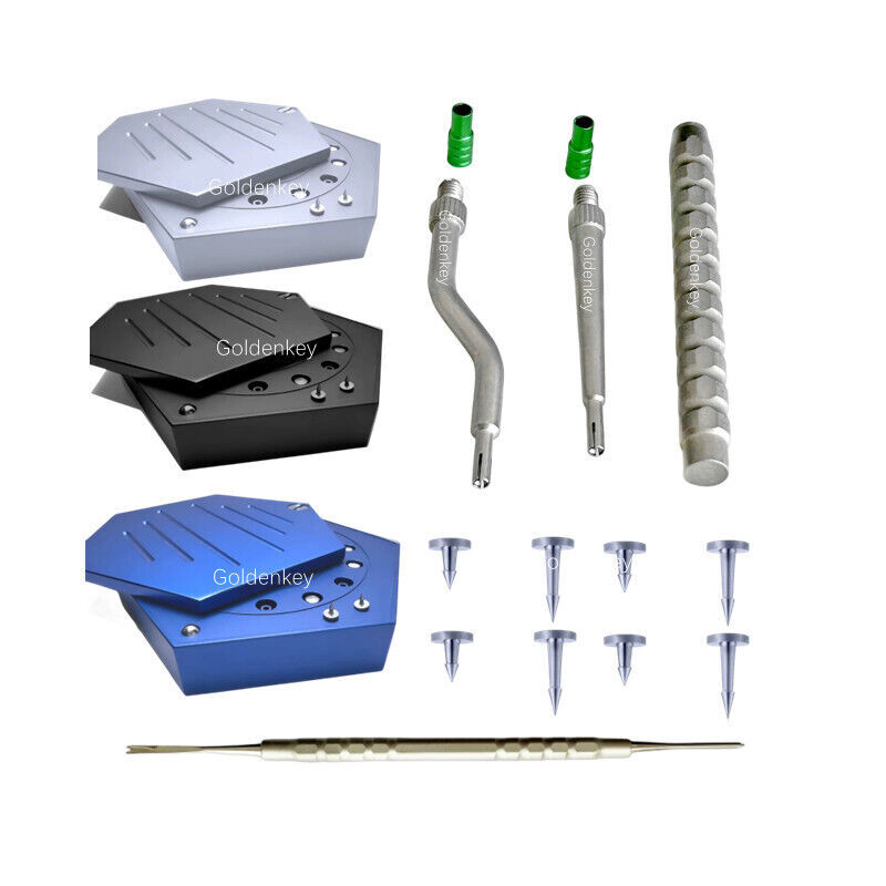 Dental GBR Hex Tac Case Guide Bone Regeneration Tacks Pins Driver Complete Set