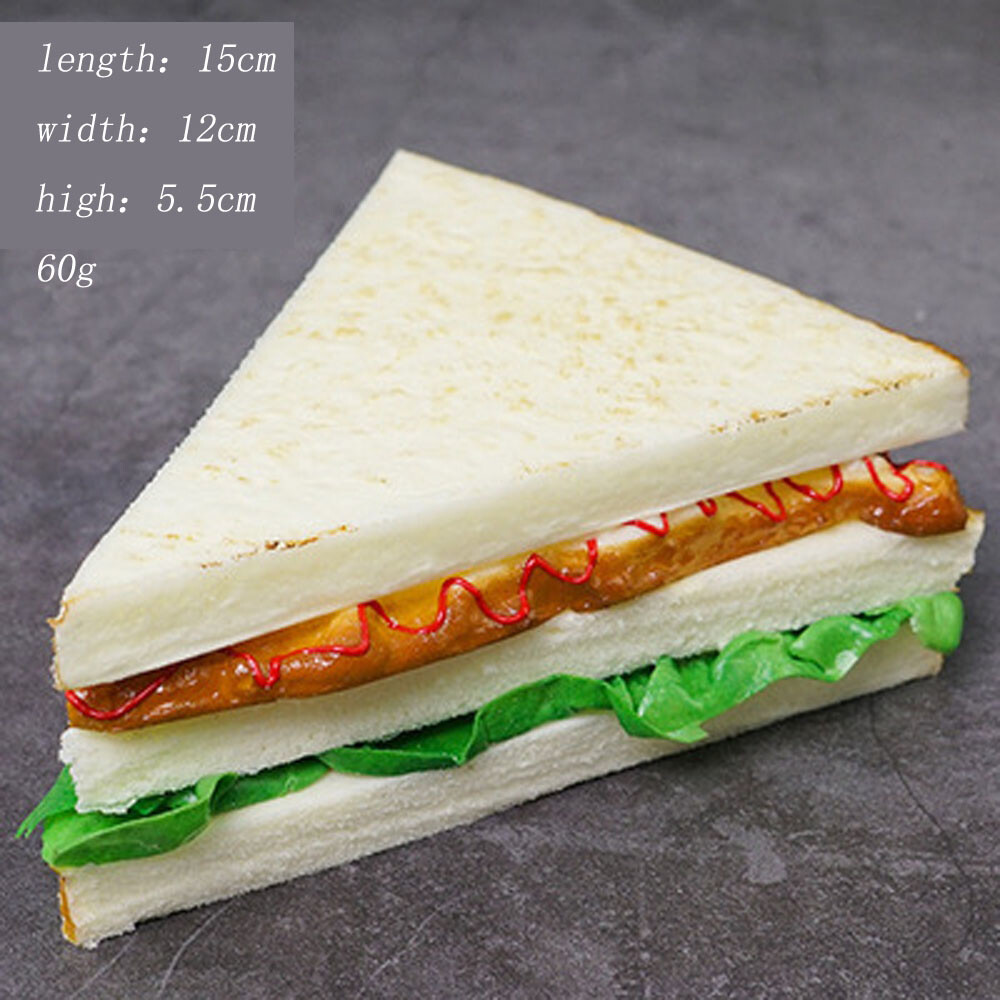 2pcs High imitation fake simulated artificial sandwich model