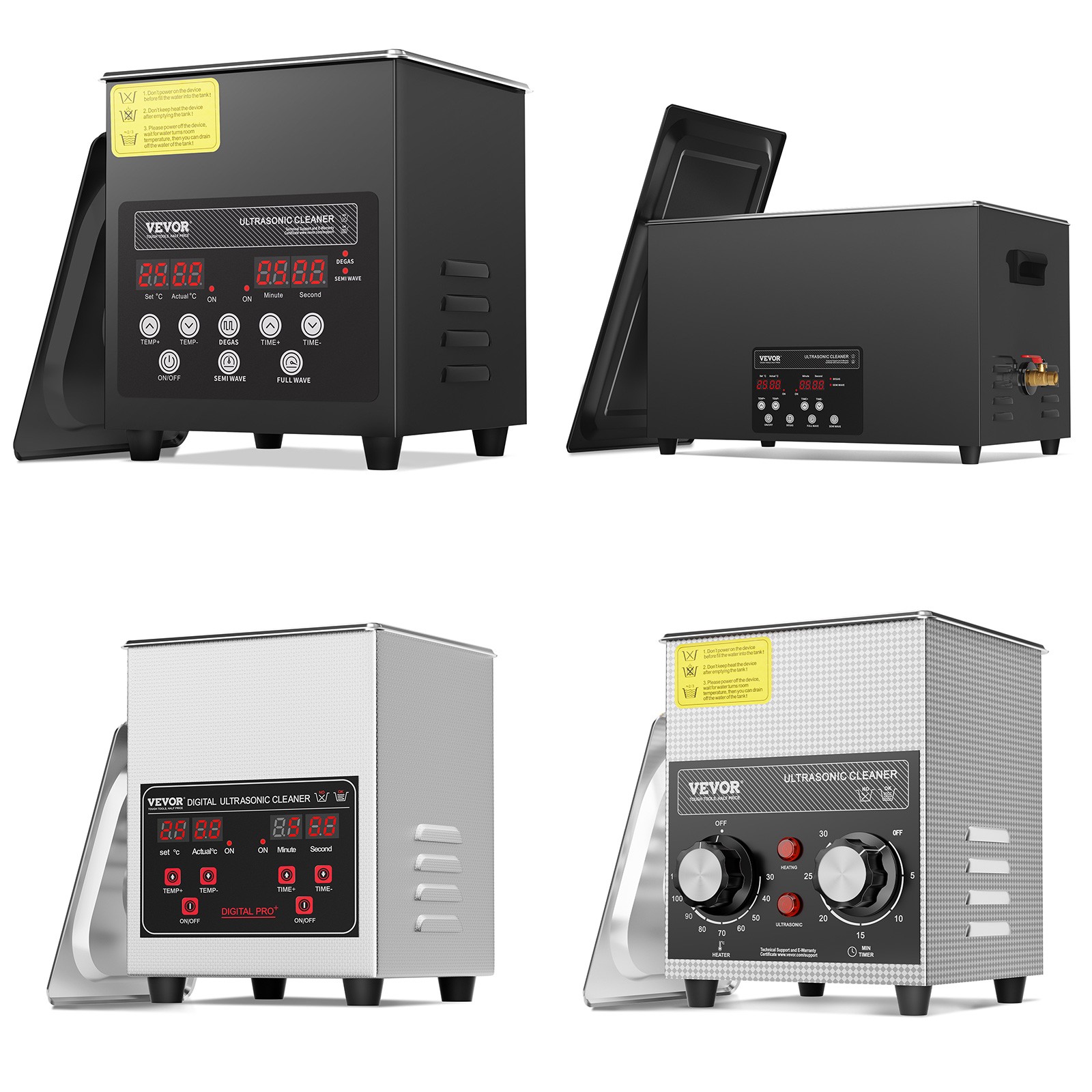 1.3-30L Ultrasonic Cleaner Cleaning Machine with Basket Heater and Timer 60-600W