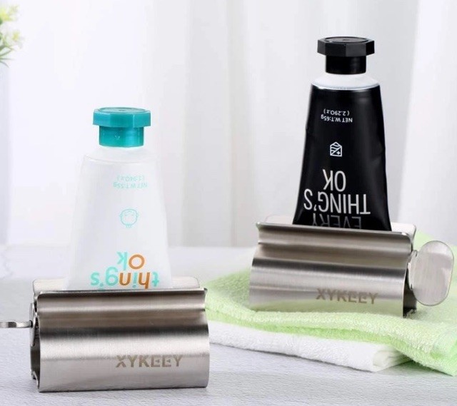 XYKEEY Set of 2 Toothpaste Squeezer Rollers, Metal Toothpaste Assorted Colors