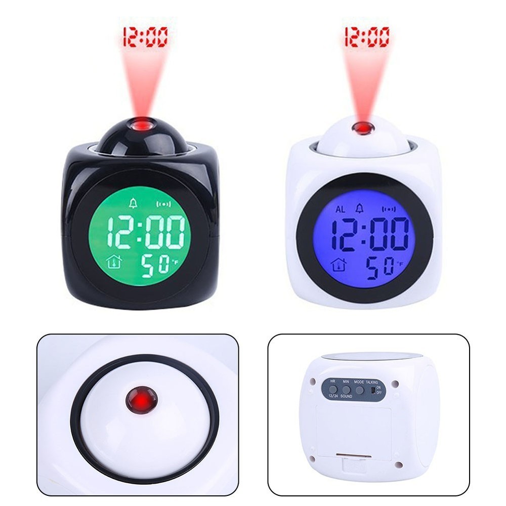 Clock Alarm Clock LED Screen Display Multifunctional Projection Alarm Clock