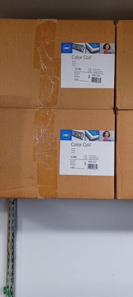 30mm Spiral Binding Coils - 240 Sheet Capacity, 100 Pack, Black