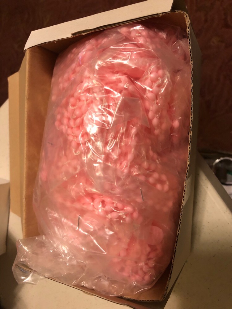 Pink Plastic Rosary Beads