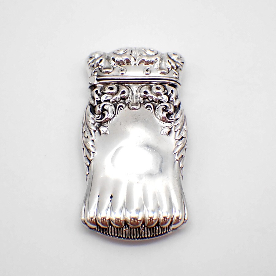 Repousse Foliate Match Safe Sterling Silver No Mono