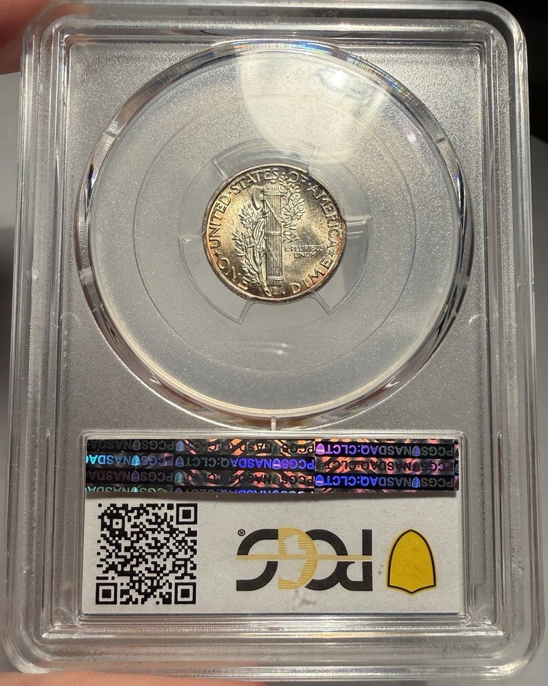 1943 10c PCGS MS 64 Mercury Dime - Color